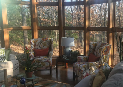 living room area with large windows by Greg Avery Homes in Stillwater, OK 74074