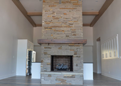fireplace and living area designed by Greg Avery Homes in Stillwater, OK 74074